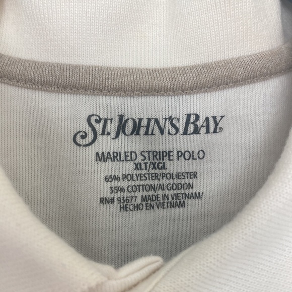 St. John Bay Marble Stripe Polo - Picture 3 of 5